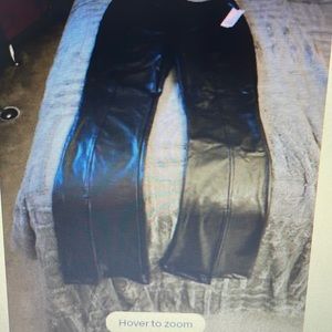 Target fax leather pants with Front split leg black medium new with tags